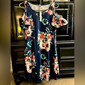 NWT Navy blue floral dress